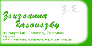 zsuzsanna rasovszky business card